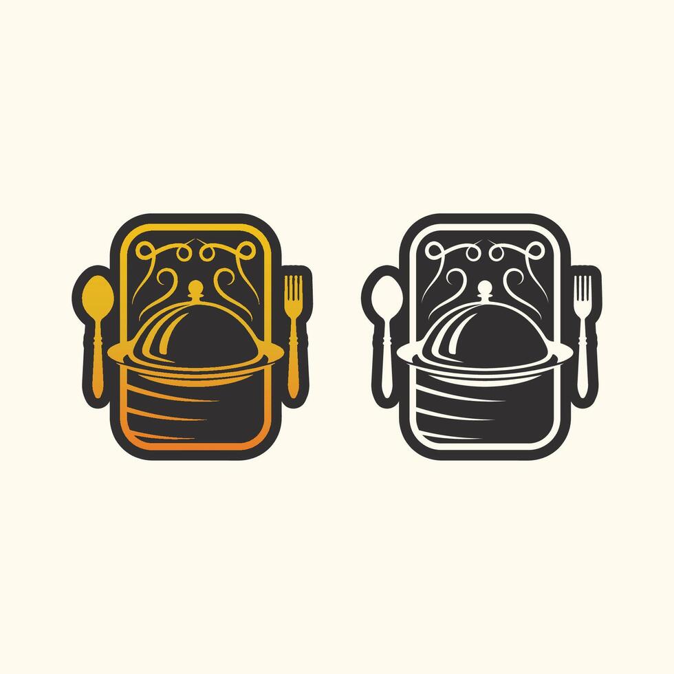 Hat chef logo template vector
