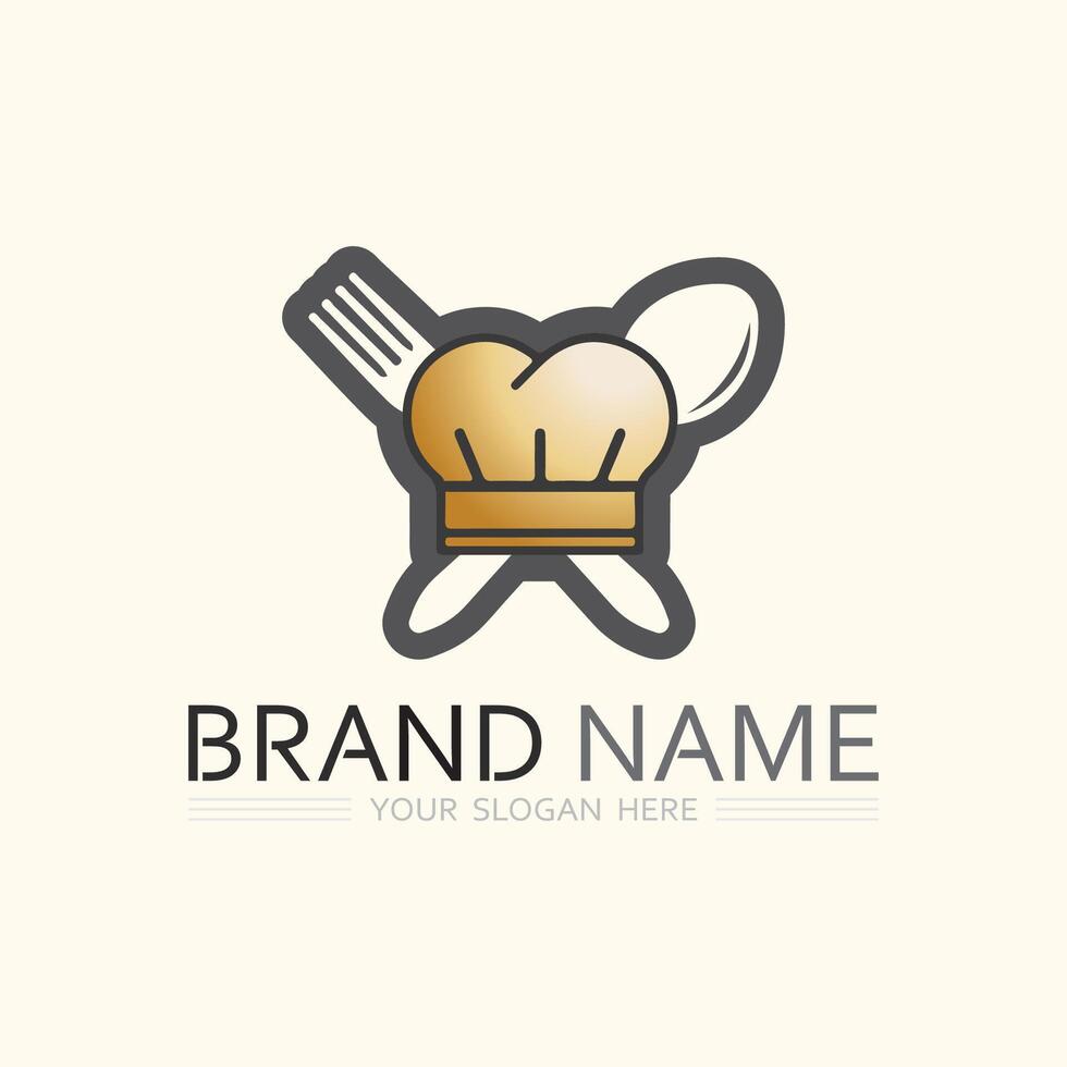 chef hat logo vector design template