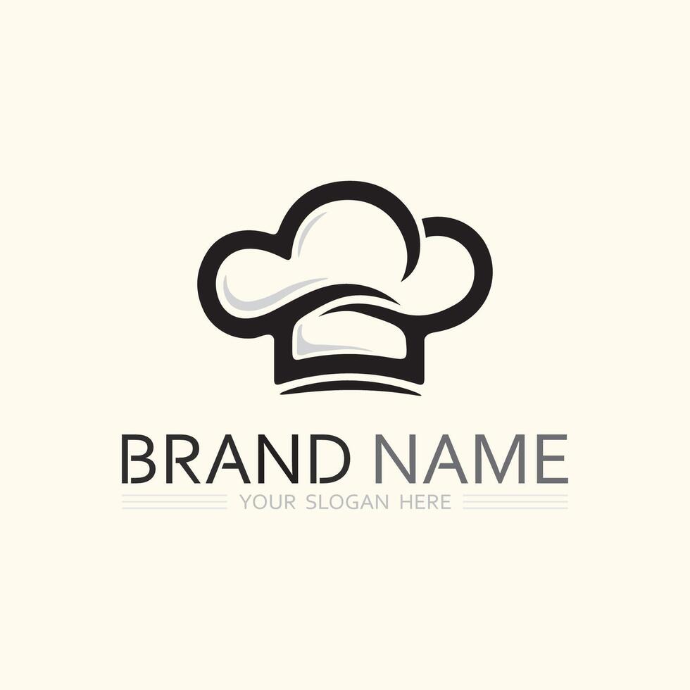 chef hat logo vector design template