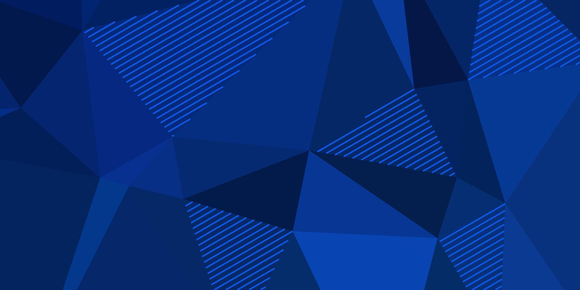 abstract elegant geometric blue background with triangles and lines vector