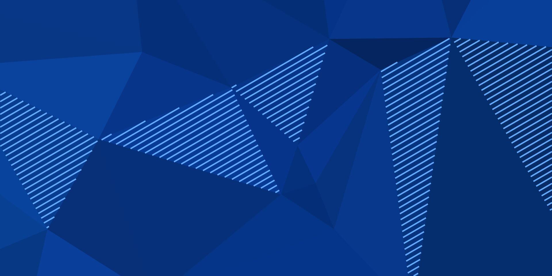 abstract elegant geometric blue background with triangles and lines vector