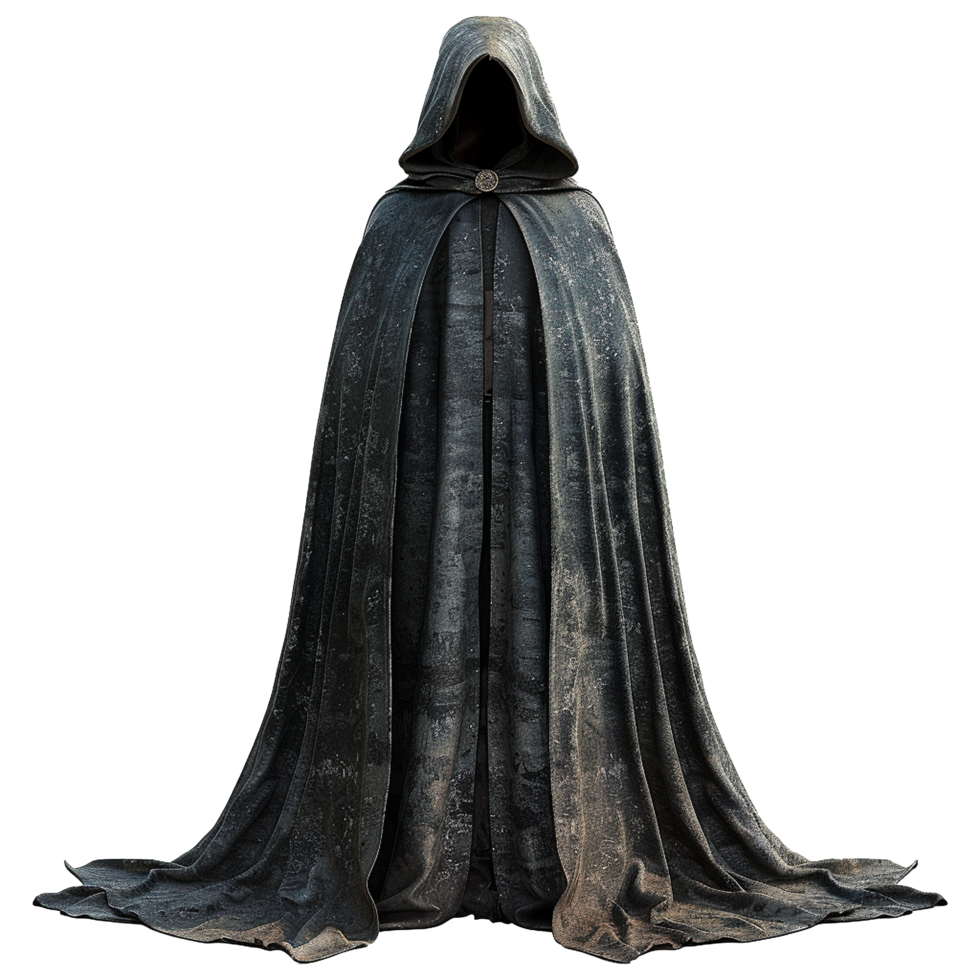 AI generated Medieval hooded cloak isolated on transparent background png