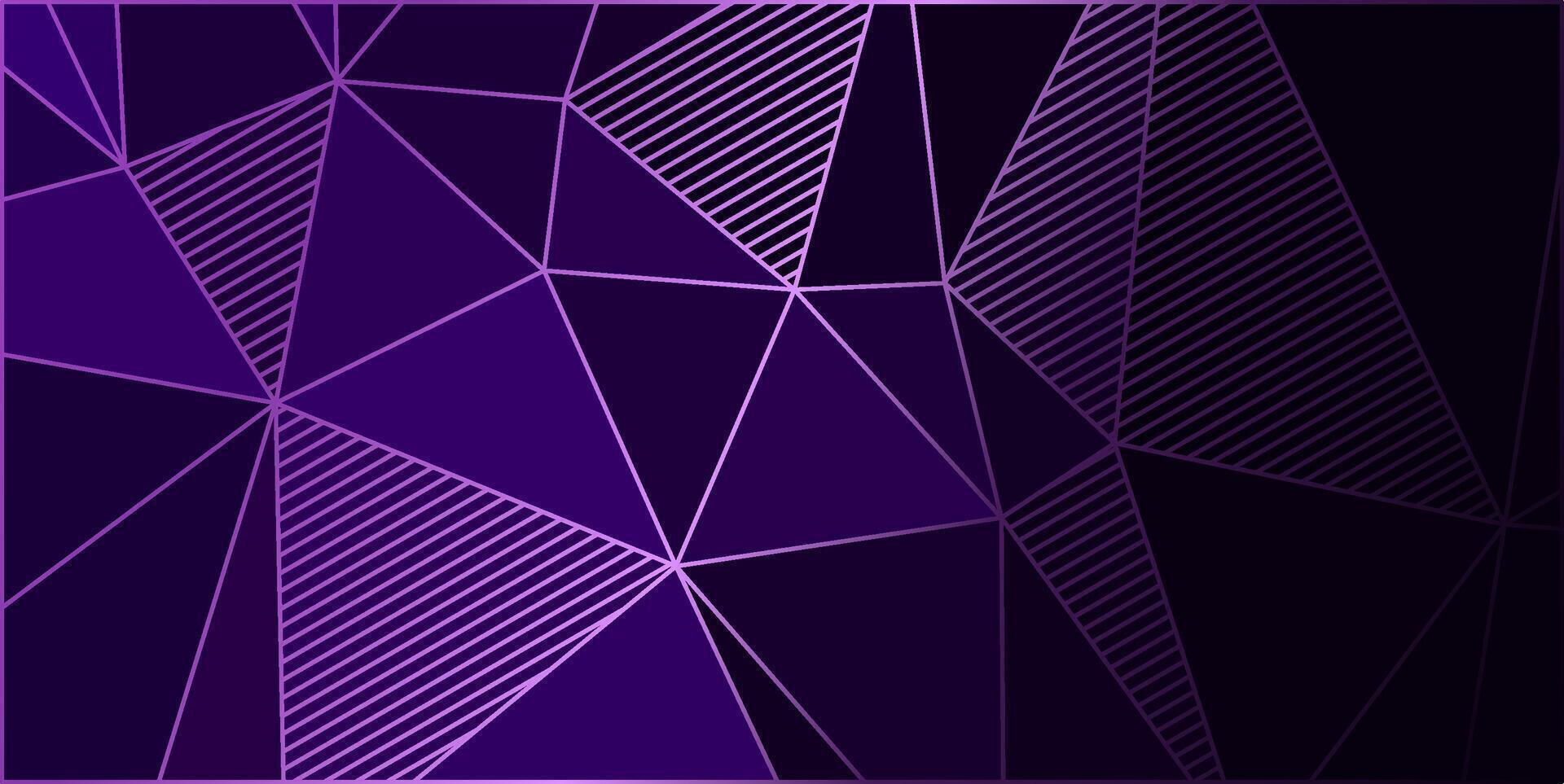 purple elegant geometric background with triangles and lines vector