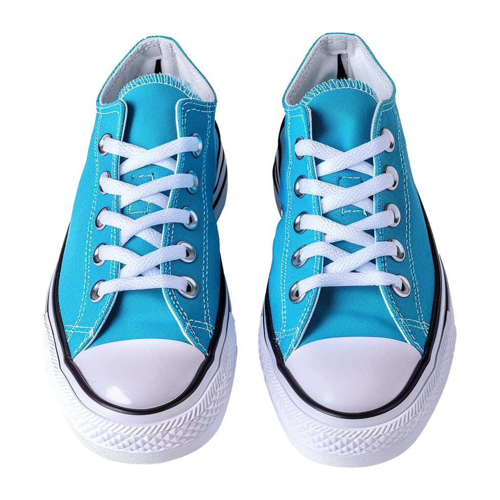 AI generated Blue sneakers shoes isolated on transparent background png