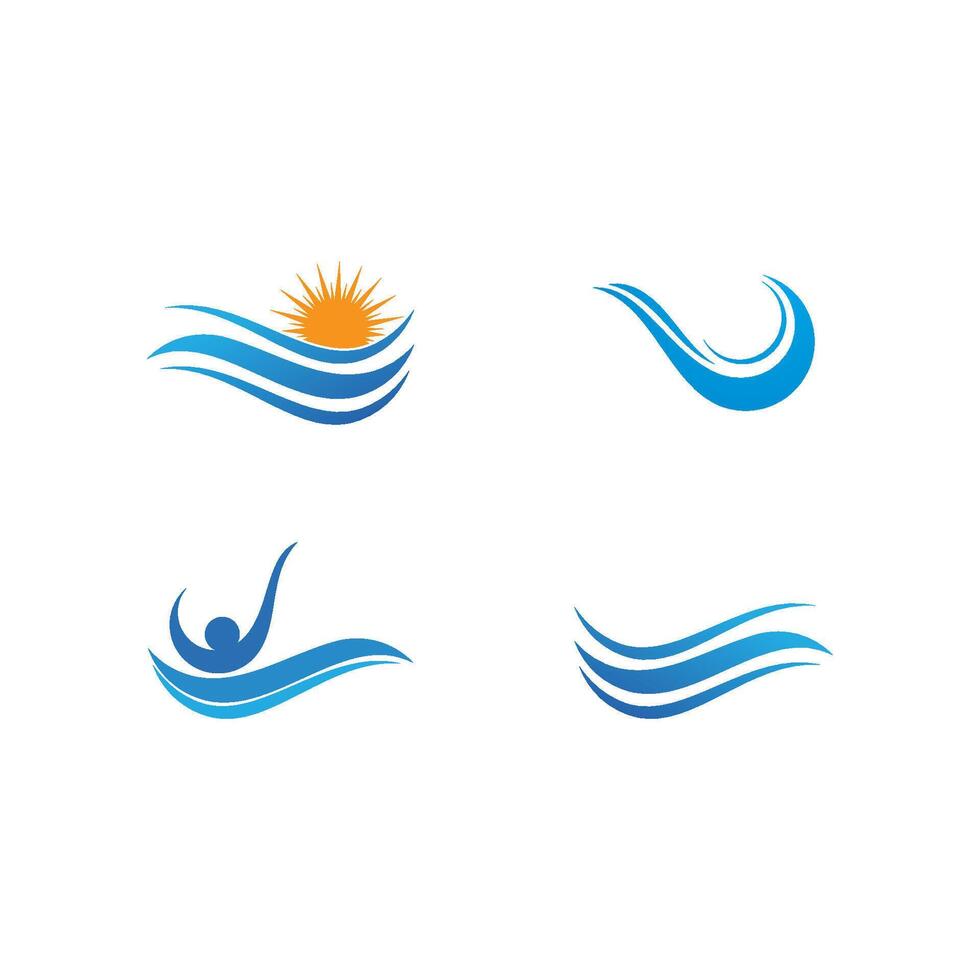 logo de onda de agua vector