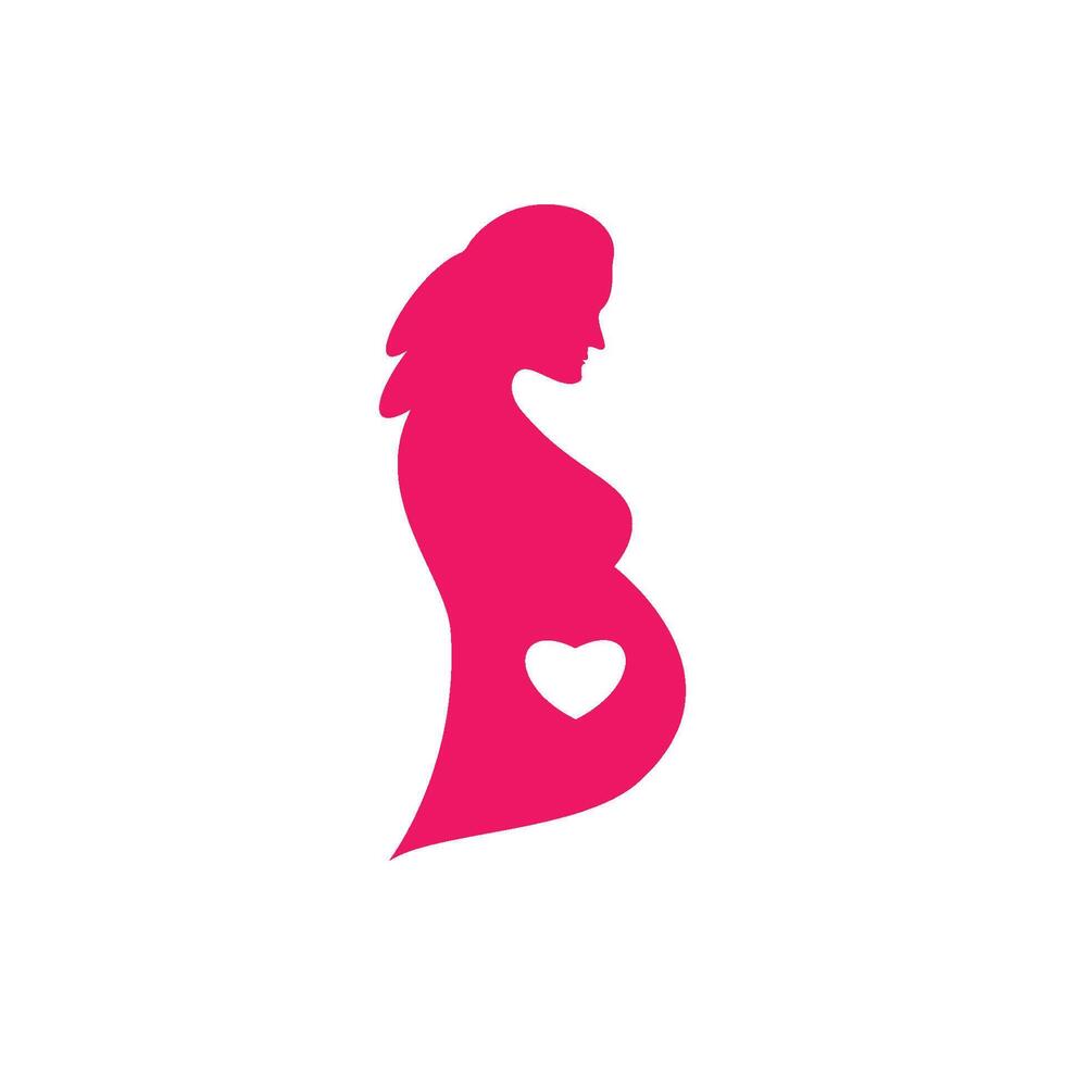 Beauty pregnant women vector