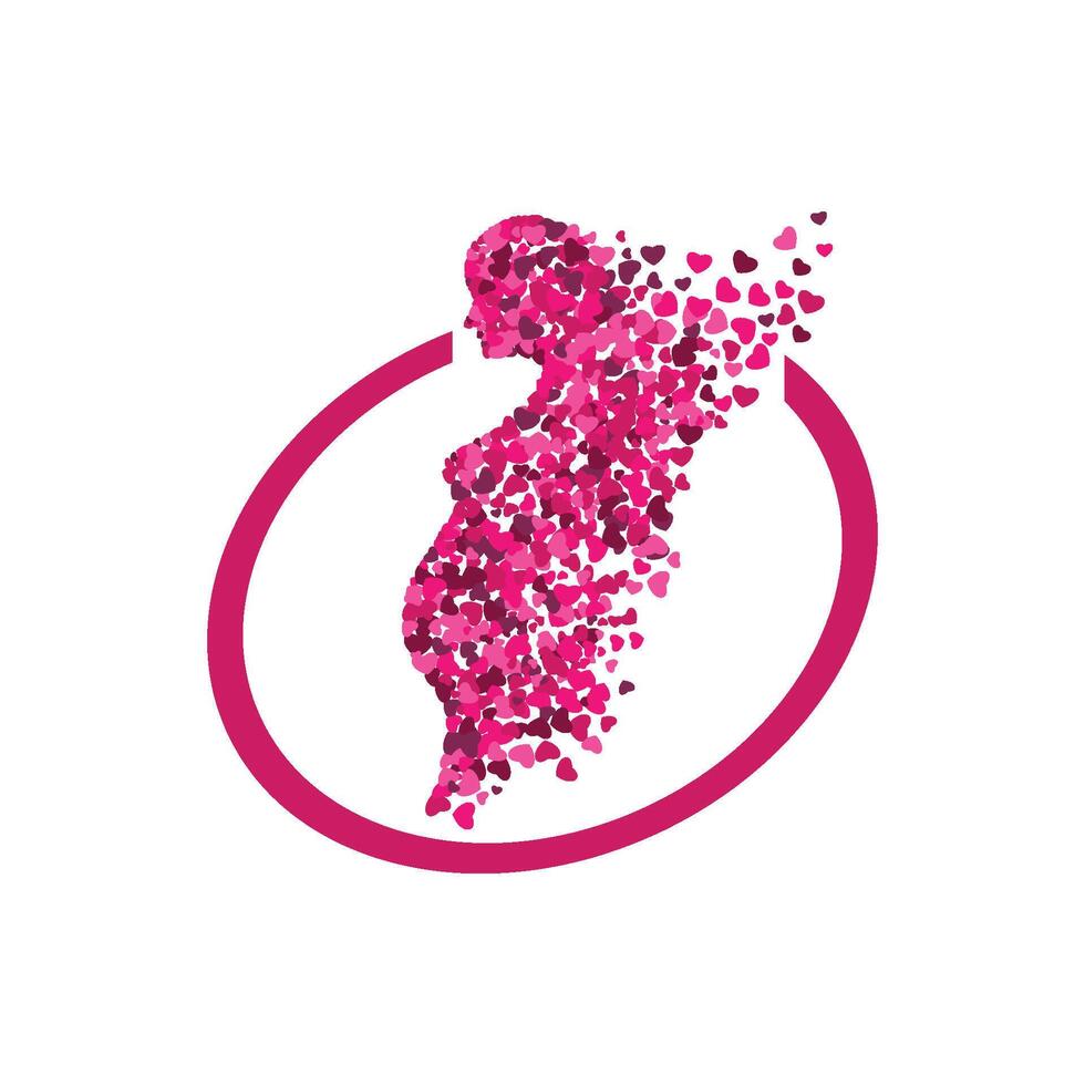 Beauty pregnant women vector