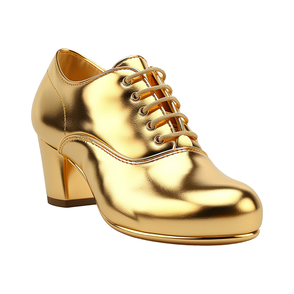 AI generated A gold shoe isolated on transparent background png 41919461 PNG