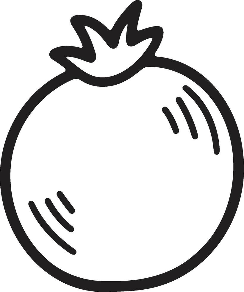 Hand Drawn tomato in flat style vector