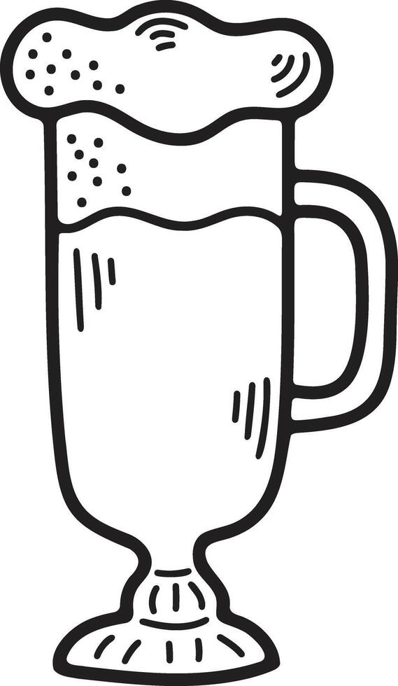 Hand Drawn Beer glasses and beer accessories in flat style vector