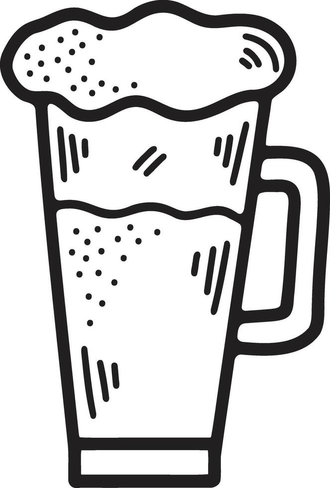 mano dibujado cerveza lentes y cerveza accesorios en plano estilo vector