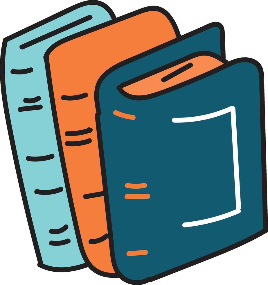 Hand Drawn open book in flat style vector