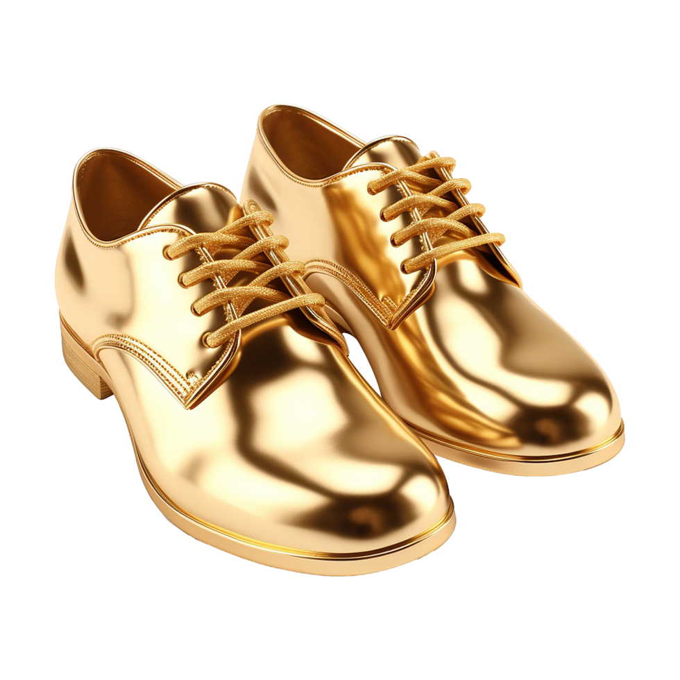 AI generated A gold shoe isolated on transparent background png 41919604 PNG