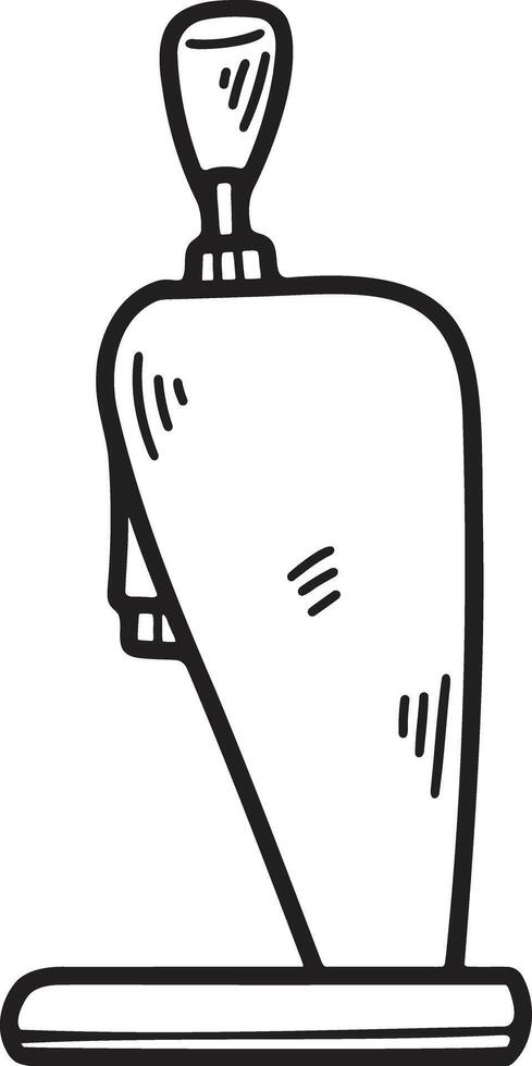 Hand Drawn beer dispenser in flat style vector