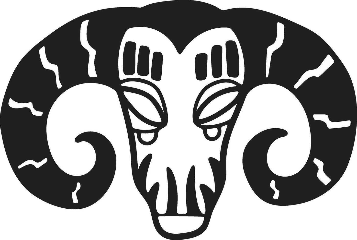 Hand Drawn zodiac mask in flat style vector
