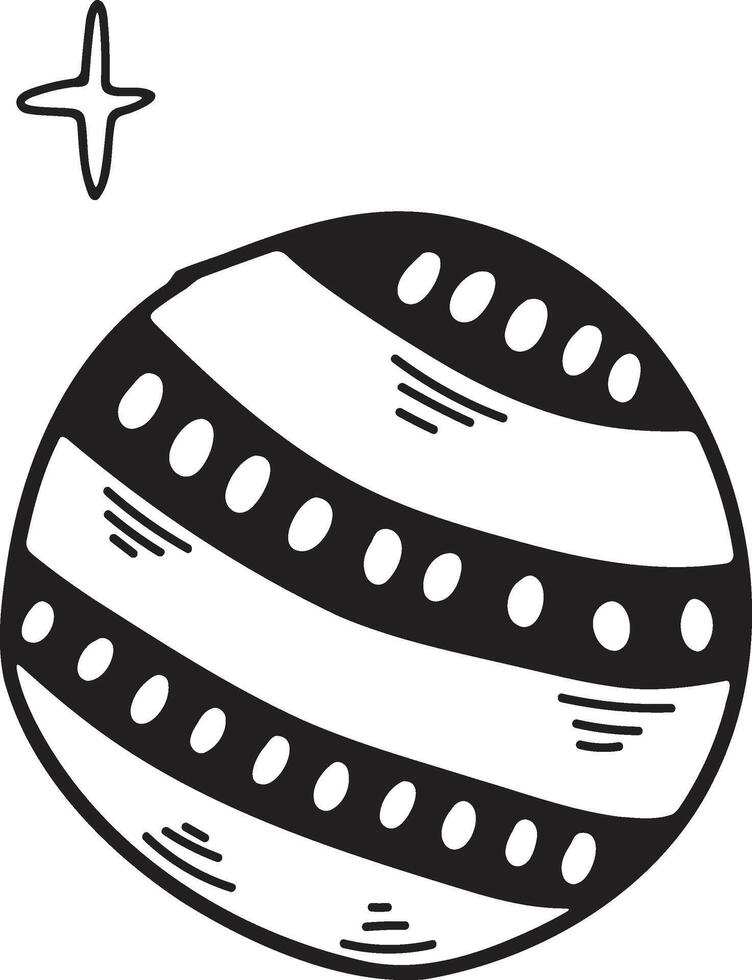 Hand Drawn stars and space in flat style vector