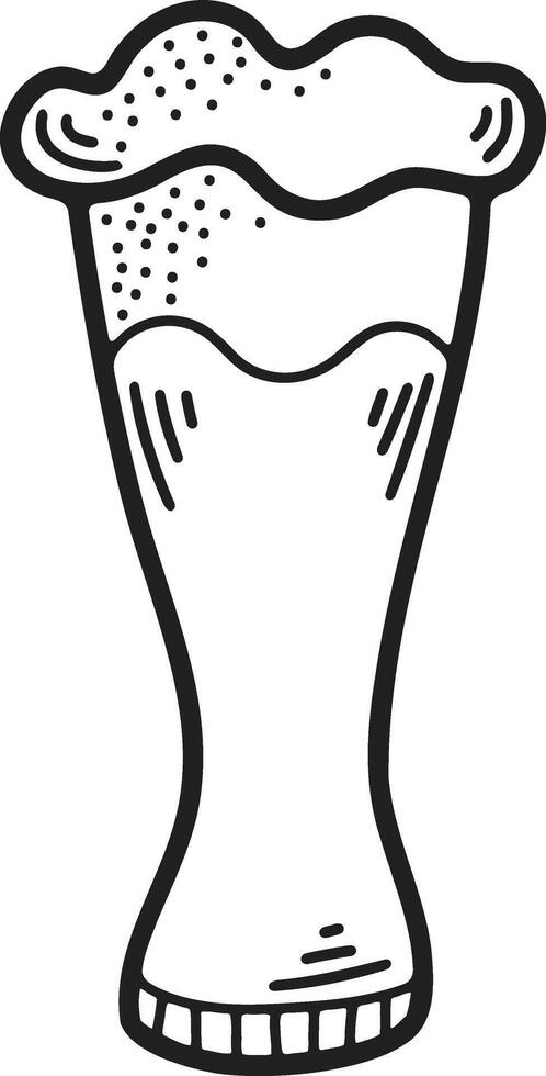 Hand Drawn Beer glasses and beer accessories in flat style vector