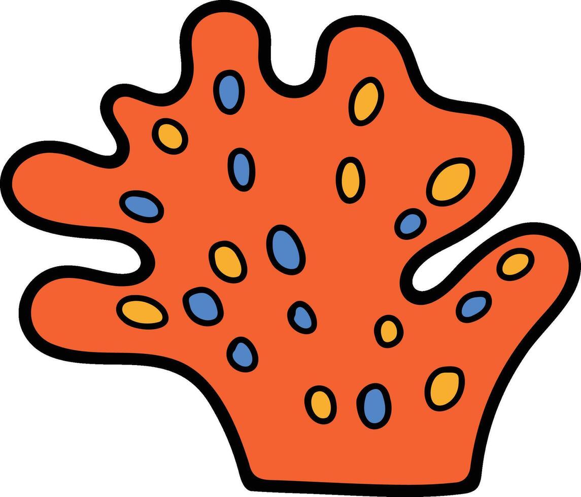 Hand Drawn undersea coral in flat style vector