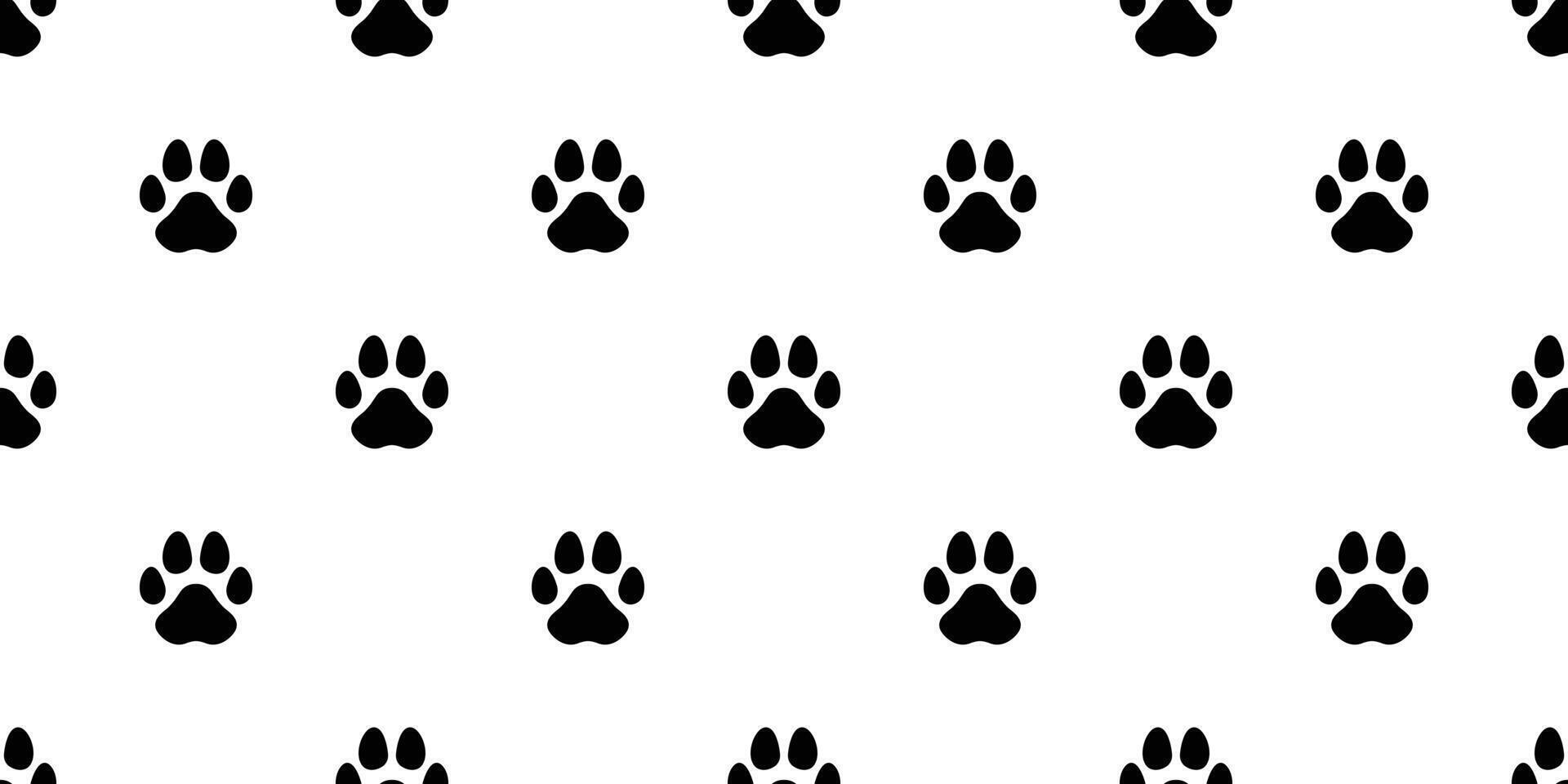 dog paw seamless pattern cat footprint french bulldog puppy vector cartoon repeat wallpaper scarf isolated tile background illustration doodle design