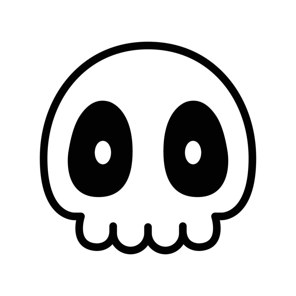 skull icon crossbones vector Halloween logo pirate symbol bone ghost head cartoon character doodle illustration design