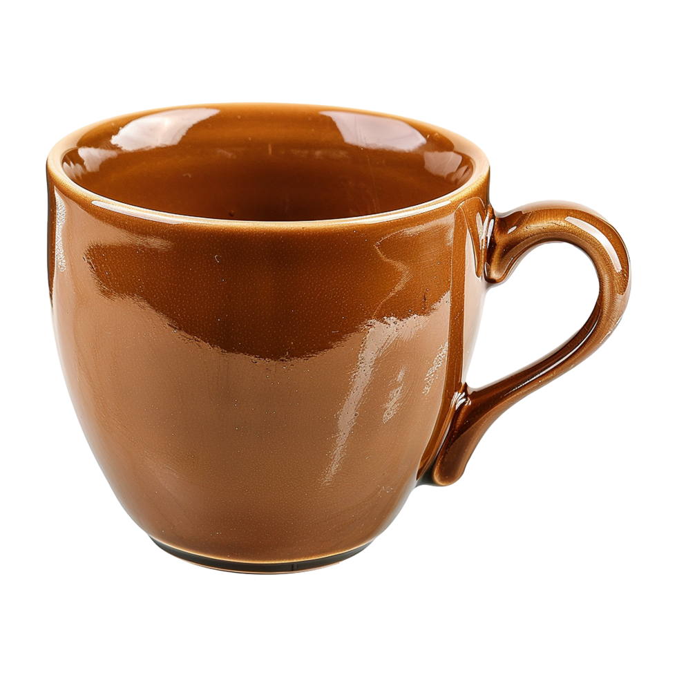 AI generated Cup brown isolated on transparent background png