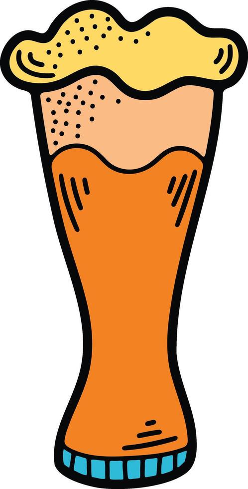 Hand Drawn Beer glasses and beer accessories in flat style vector