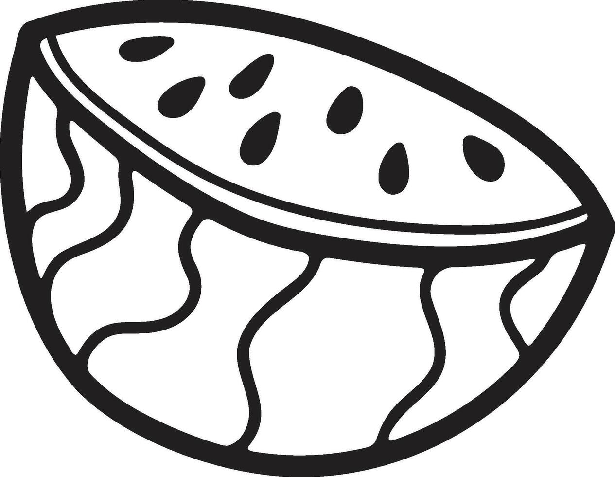 Hand Drawn watermelon in flat style vector
