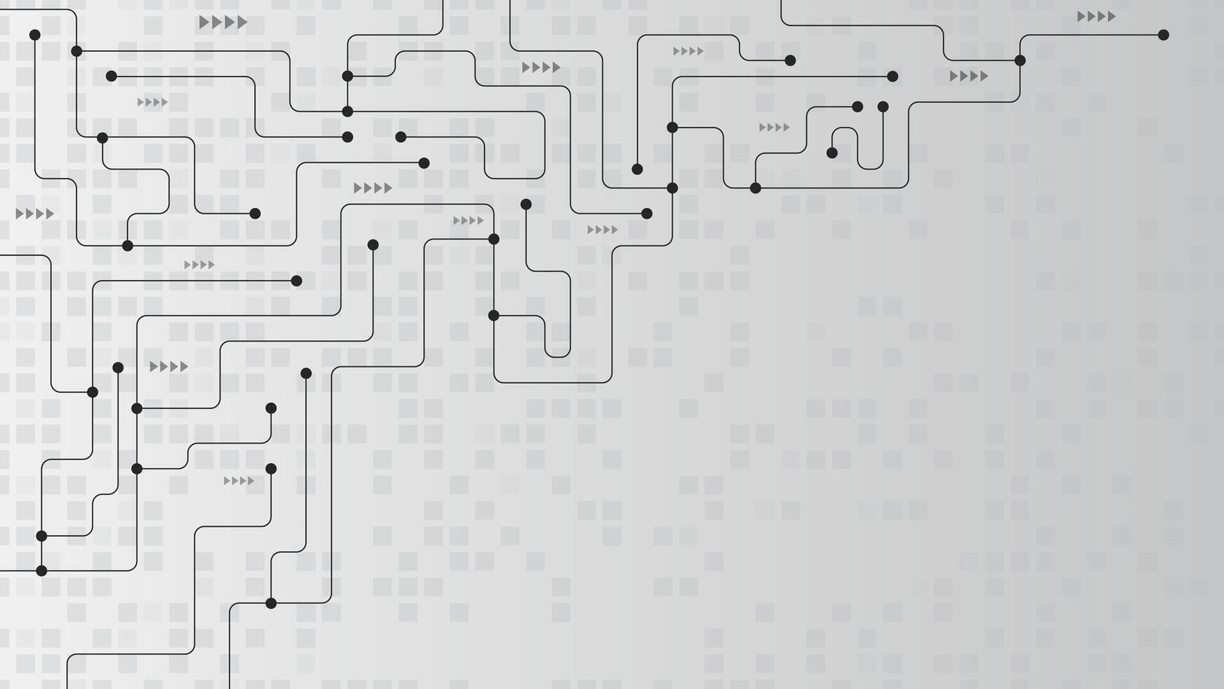 Abstract lines connection with digital pixels. Digital network connection, data science and global communication technology concept. Vector illustration.