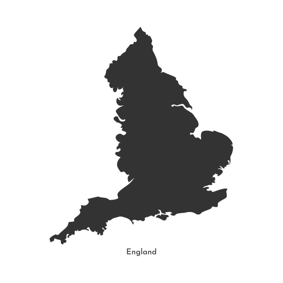 vector aislado simplificado ilustración mapa. gris silueta de Inglaterra, unido Reino de genial Bretaña y del Norte Irlanda. blanco antecedentes