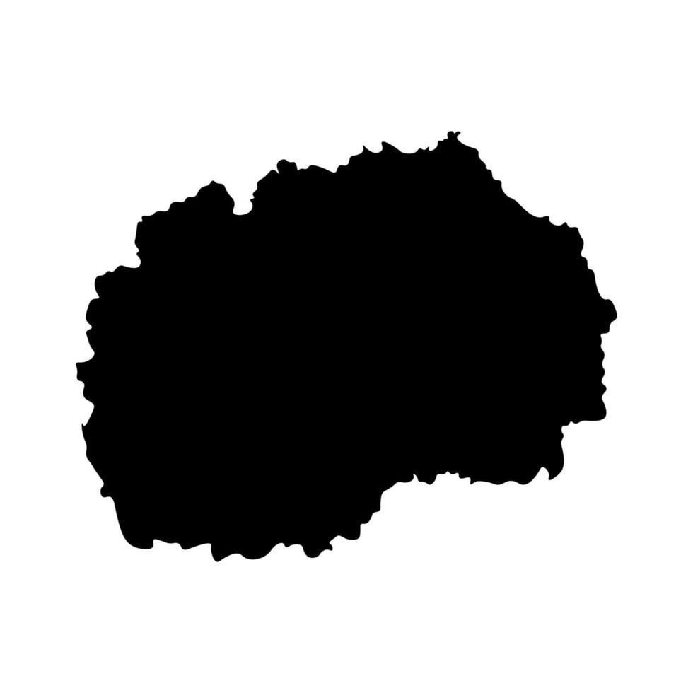 vector aislado simplificado ilustración icono con negro silueta de norte macedonia mapa. blanco antecedentes