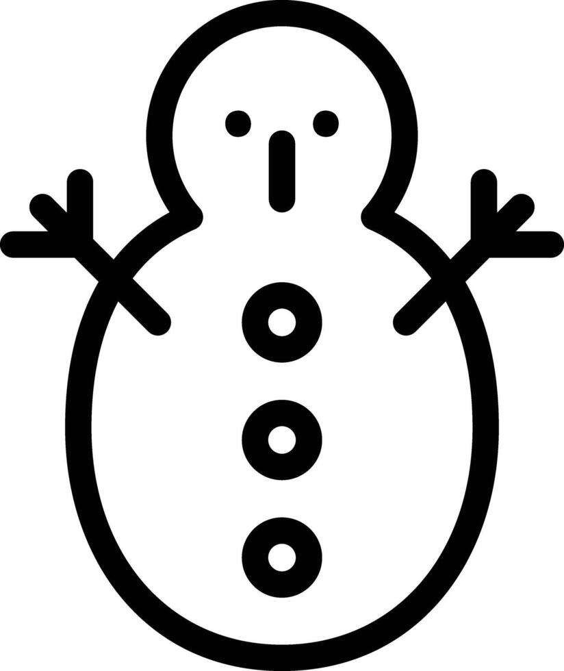 icono de vector de muñeco de nieve