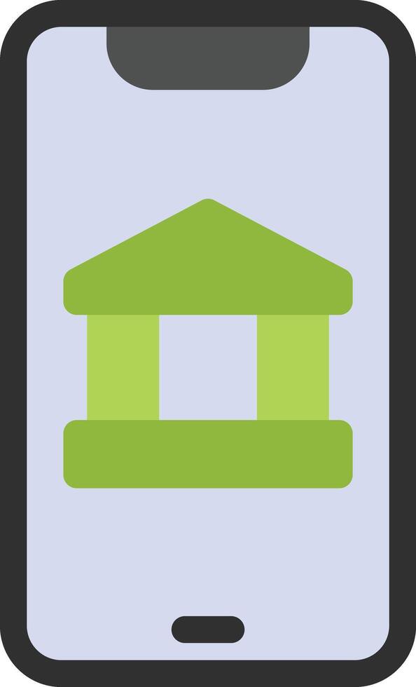 Mobile banking vector icon