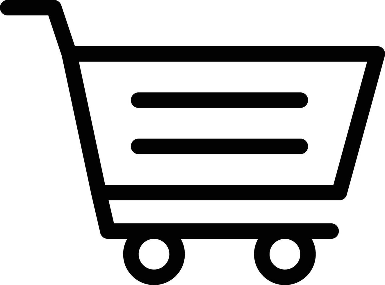 icono de vector de carrito de compras