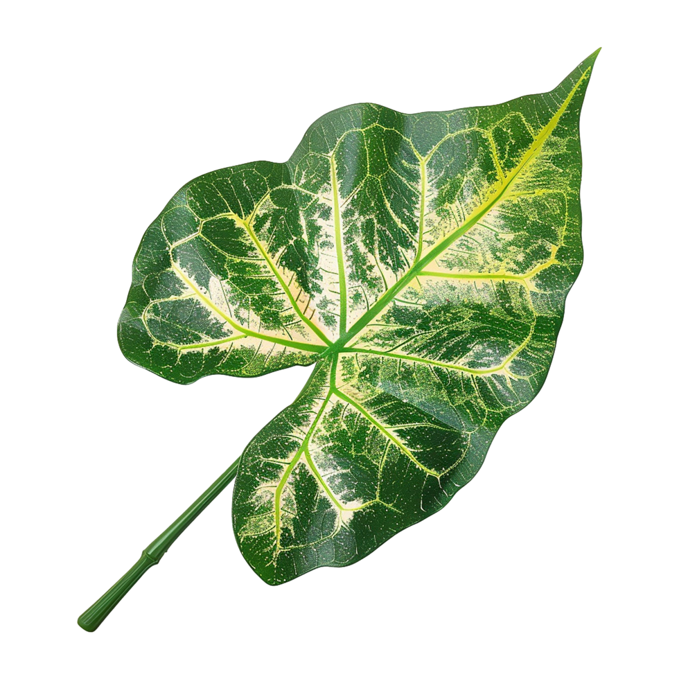 AI generated Caladium leaf isolated on transparent background png