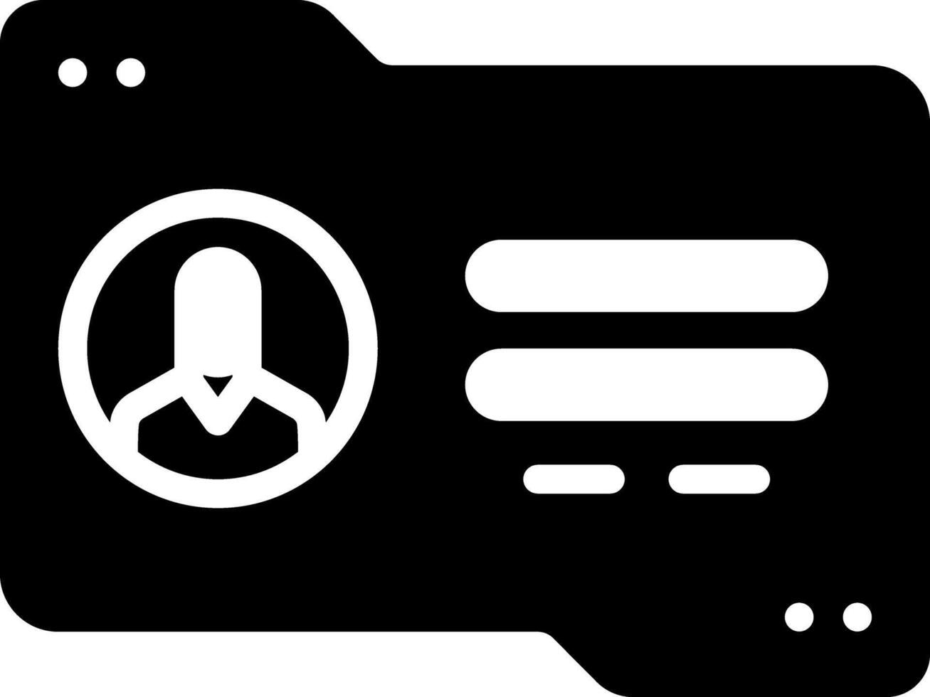 Vector solid black icon for account