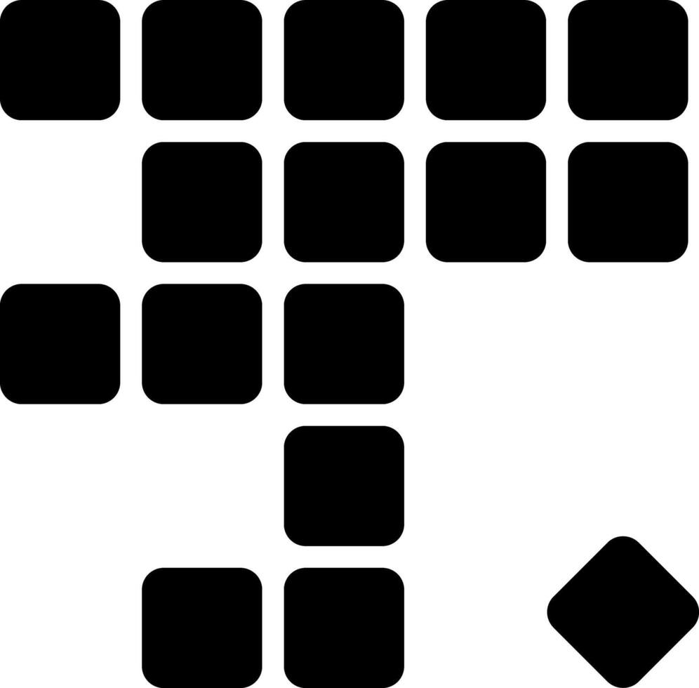 Vector solid black icon for scrabble