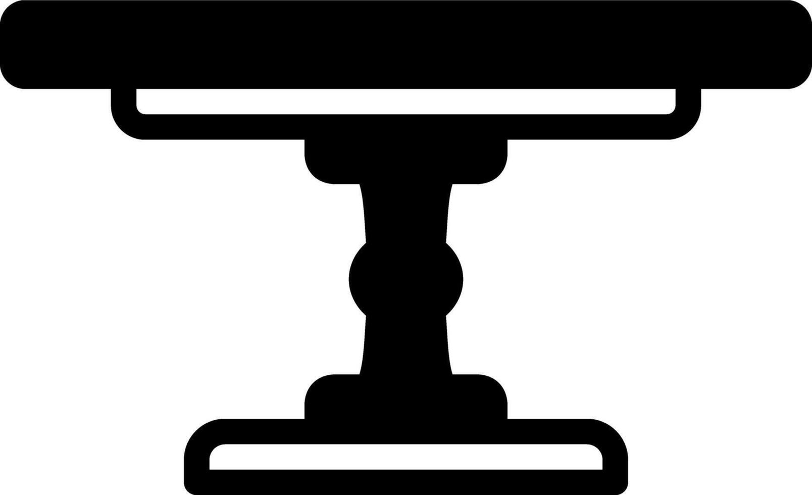 Vector solid black icon for table