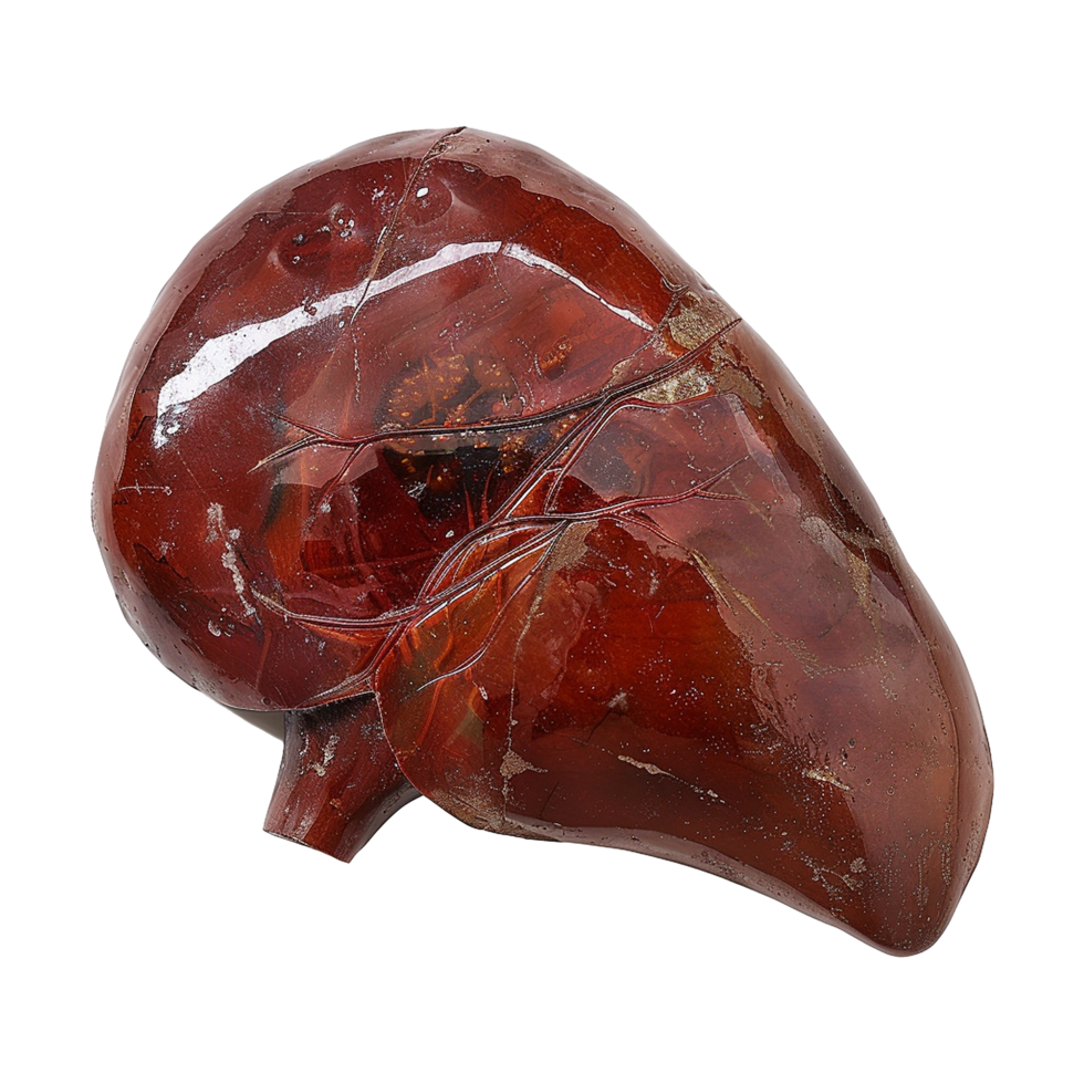 AI generated Liver human organ isolated on transparent background png