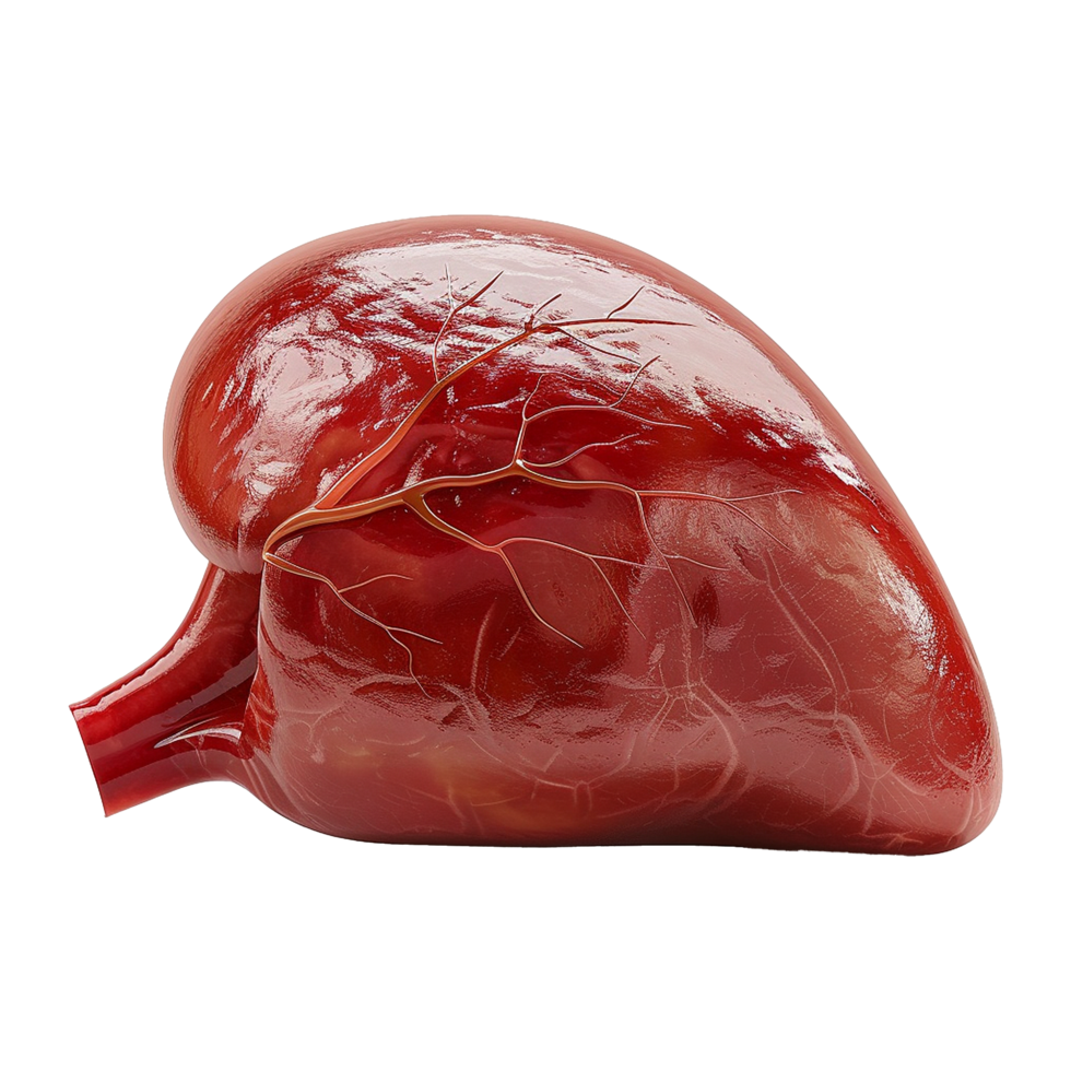 AI generated Liver human organ isolated on transparent background png