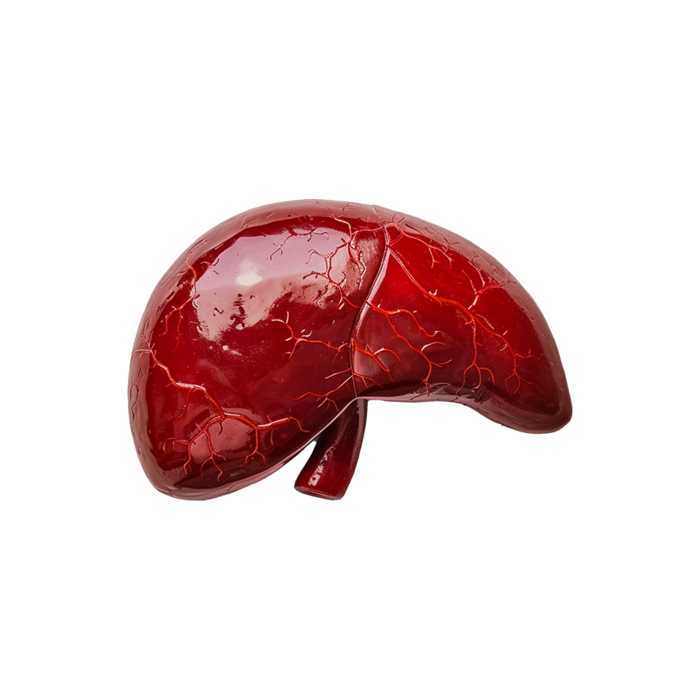 AI generated Liver human organ isolated on transparent background png