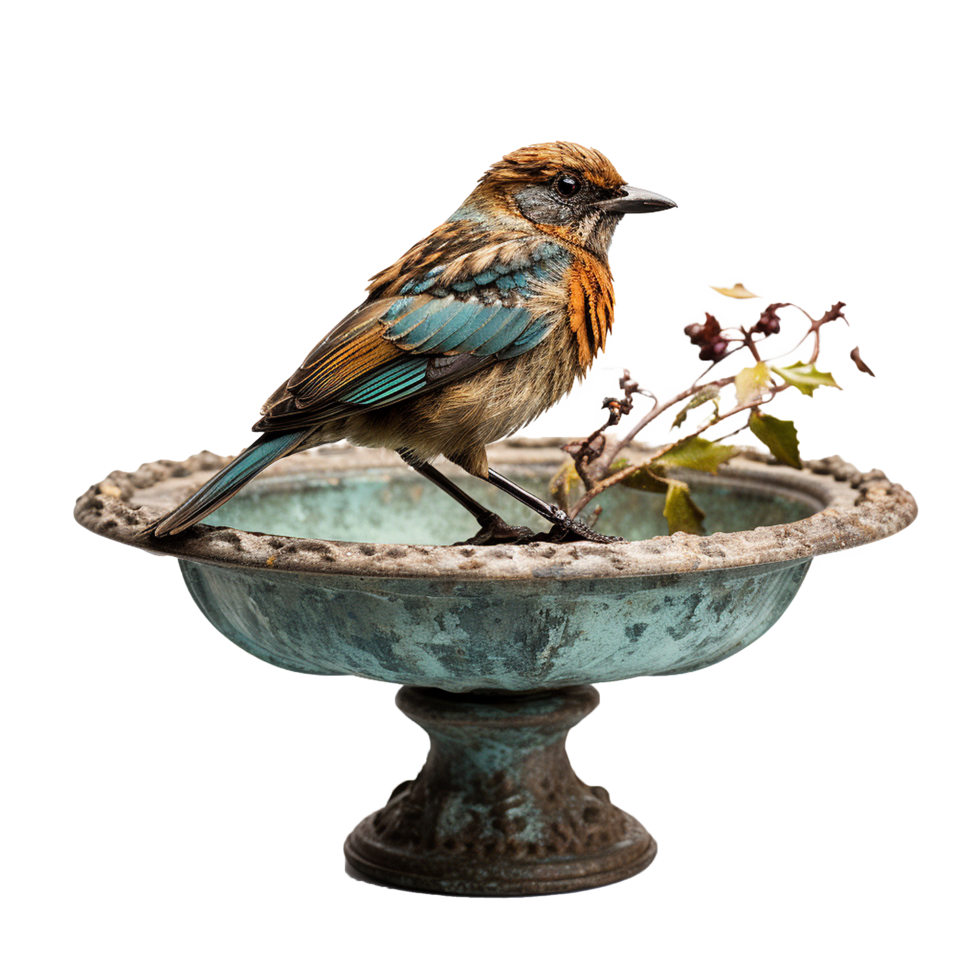 AI generated Birdbath png isolated on transparent background