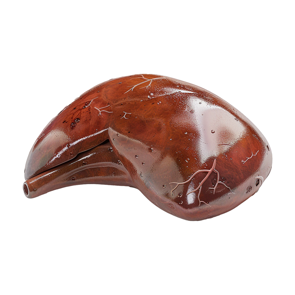 AI generated Liver human organ isolated on transparent background png