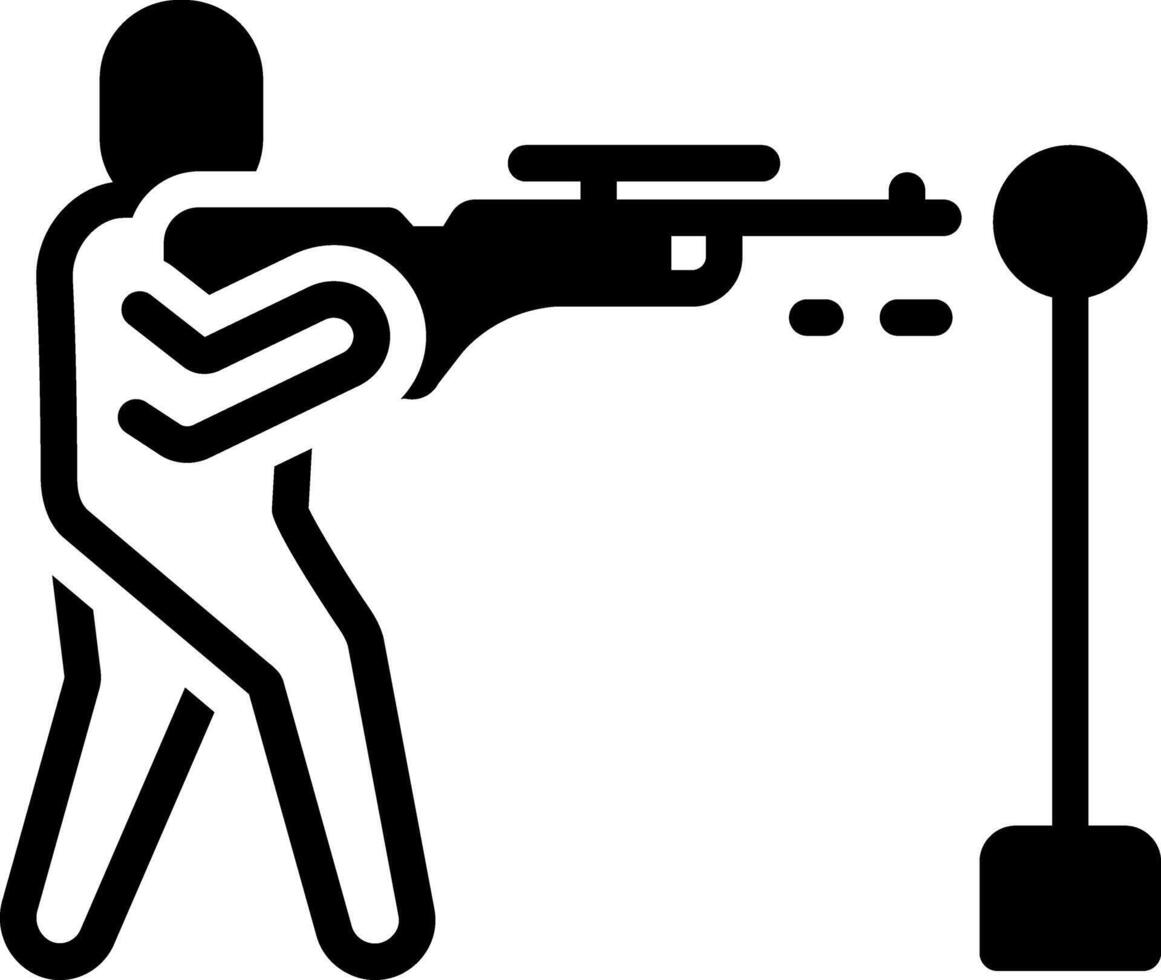Vector solid black icon for shooting