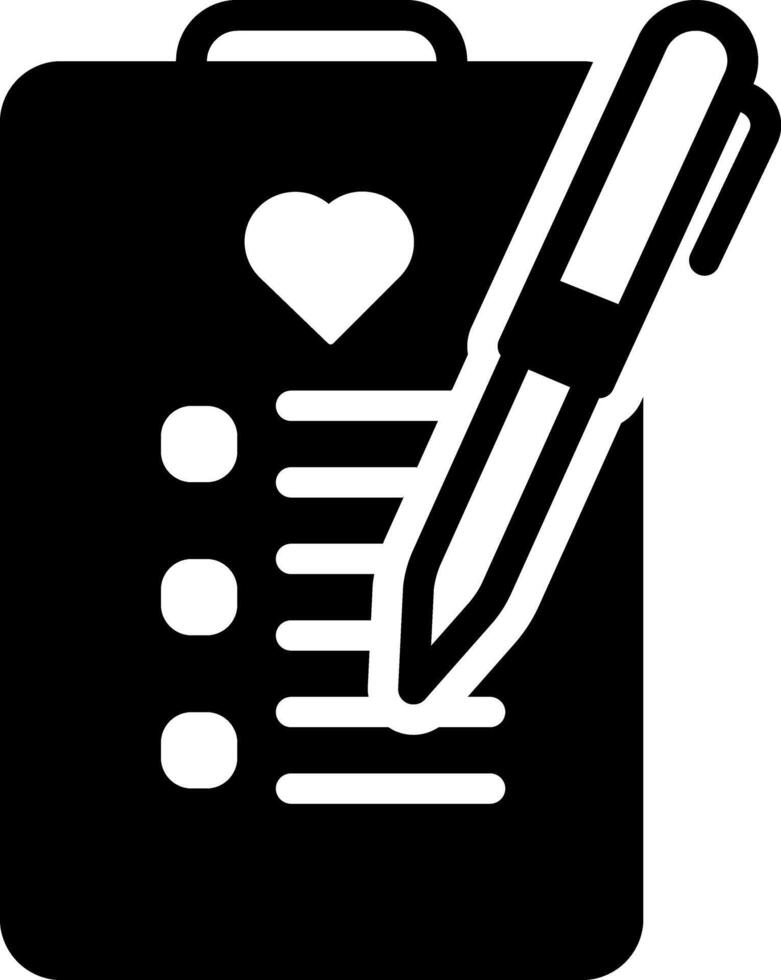 Solid black icon for petition vector