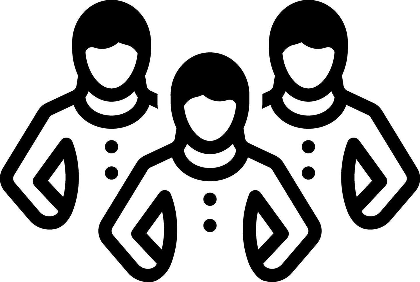 Solid black icon for member vector