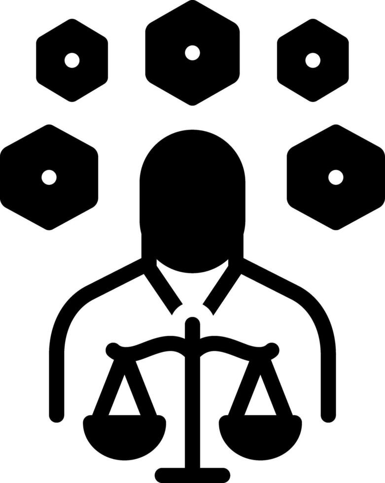 Vector solid black icon for principles