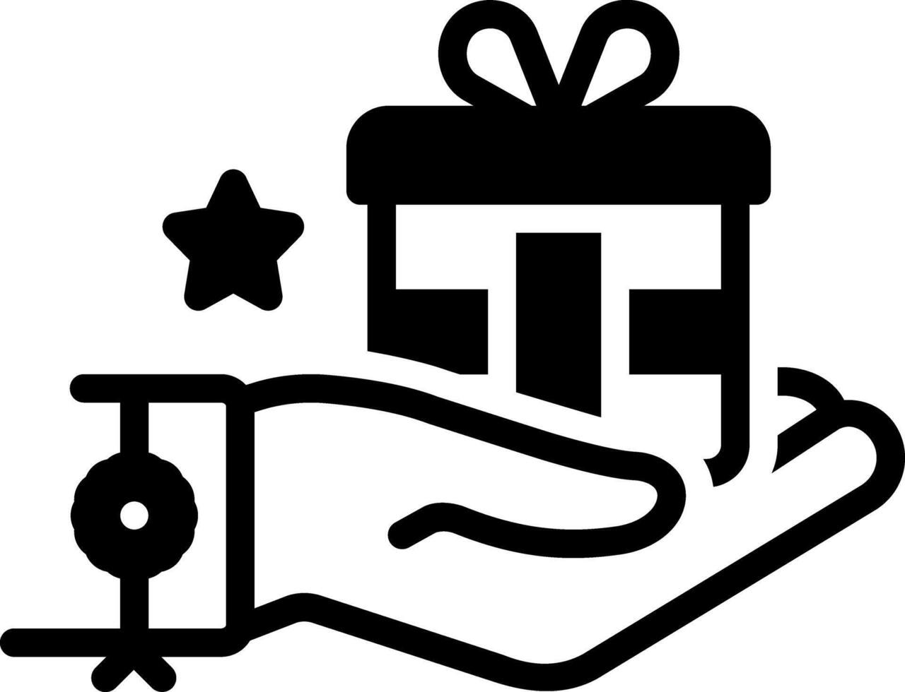 vector sólido negro icono para rakhi regalo