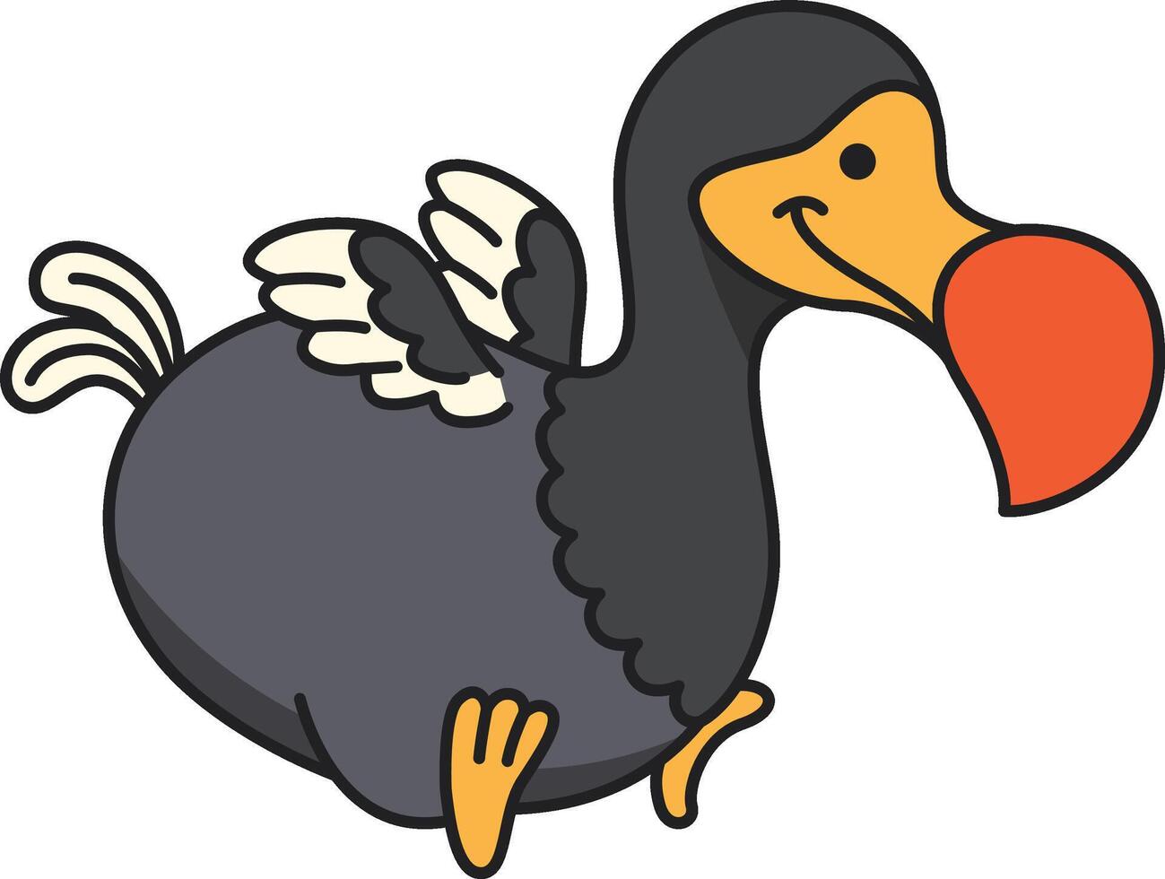 Cute cartoon Dodo bird vector illustration.