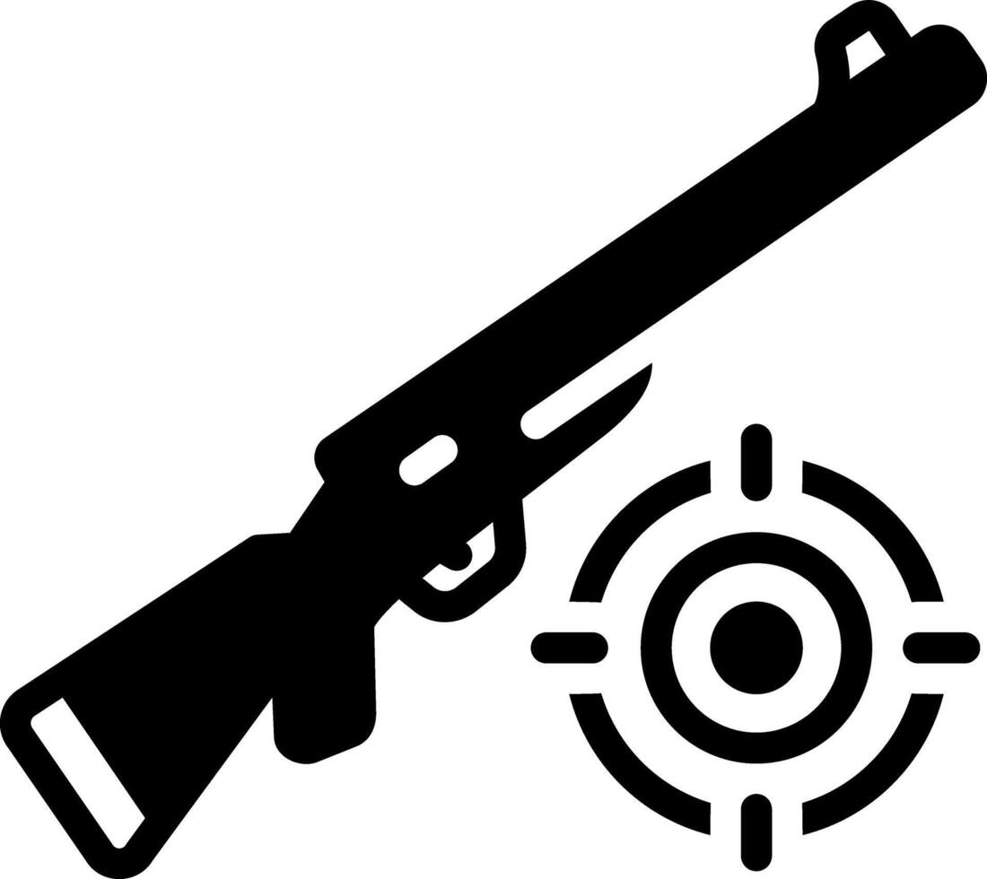 Vector solid black icon for hunting