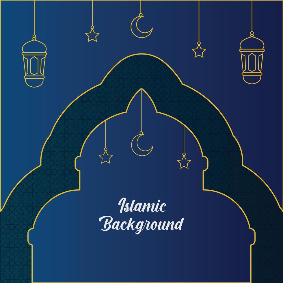 Islamic style Ramadan and Eid Greeting Card background vector